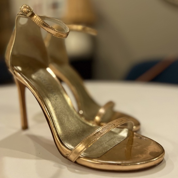 Stuart Weitzman 3.5 rose gold stilettos. Great condition - Picture 1 of 5